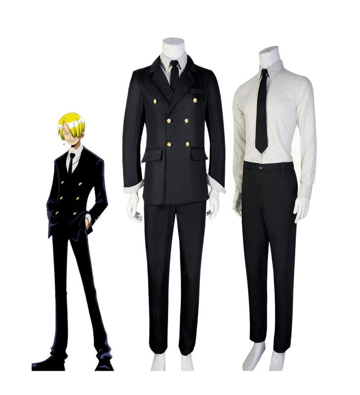 Set di costumi cosplay di un pezzo Sanji Poly/Misto cotone Carnevale