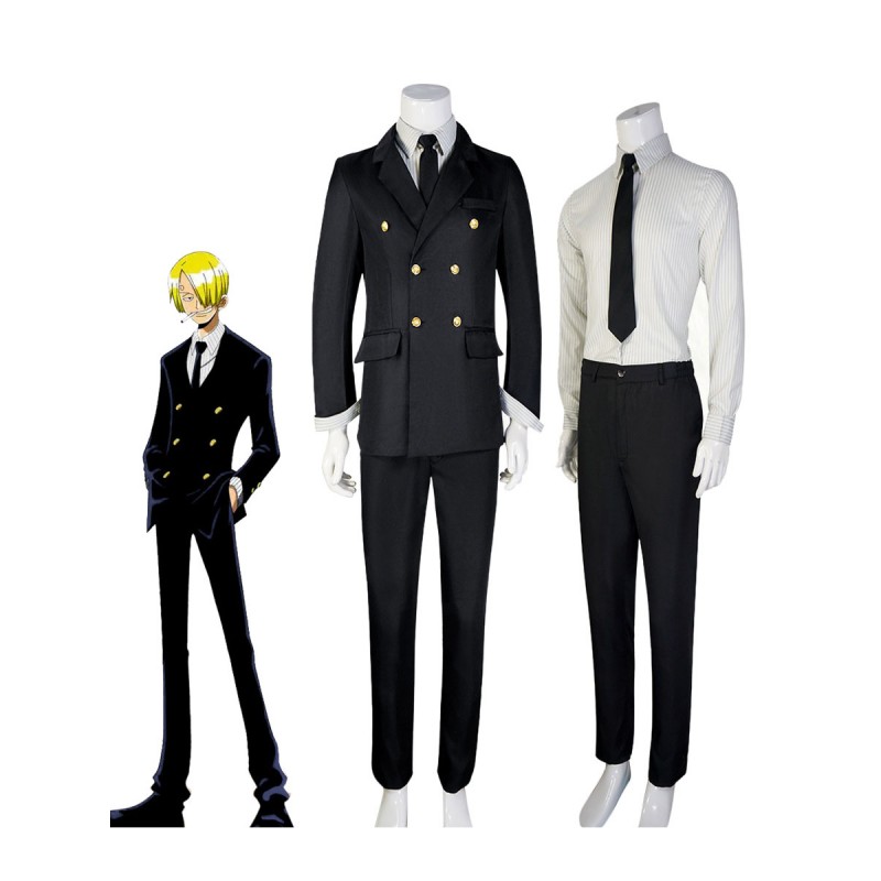 Set di costumi cosplay di un pezzo Sanji Poly/Misto cotone Carnevale