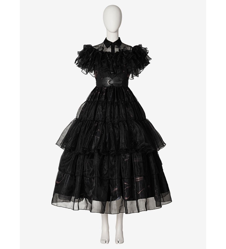 The Addams Family TV Cosplay Wednesday Kid Cosplay Prom Dresses Prestige Edition Carnevale