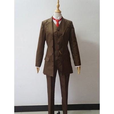 Moriarty The Patriot William James Moriarty Brown Blazer Suit Set completo Costumi Cosplay Carnevale