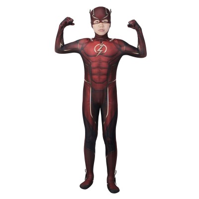 Zentai For Kids Uomo in Lycra Spandex Rosso Scuro Carnevale Halloween