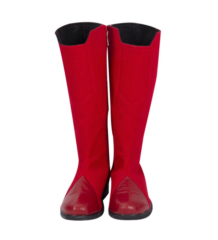Scarpe Cosplay Flash The Flash Cosplay Rosso PU Stivali in pelle PU Carnevale Halloween