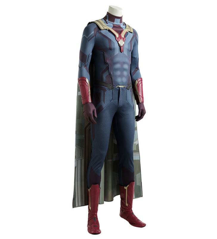 Costume Marvel Avengers Vision supereroe Cosplay Carnevale Halloween