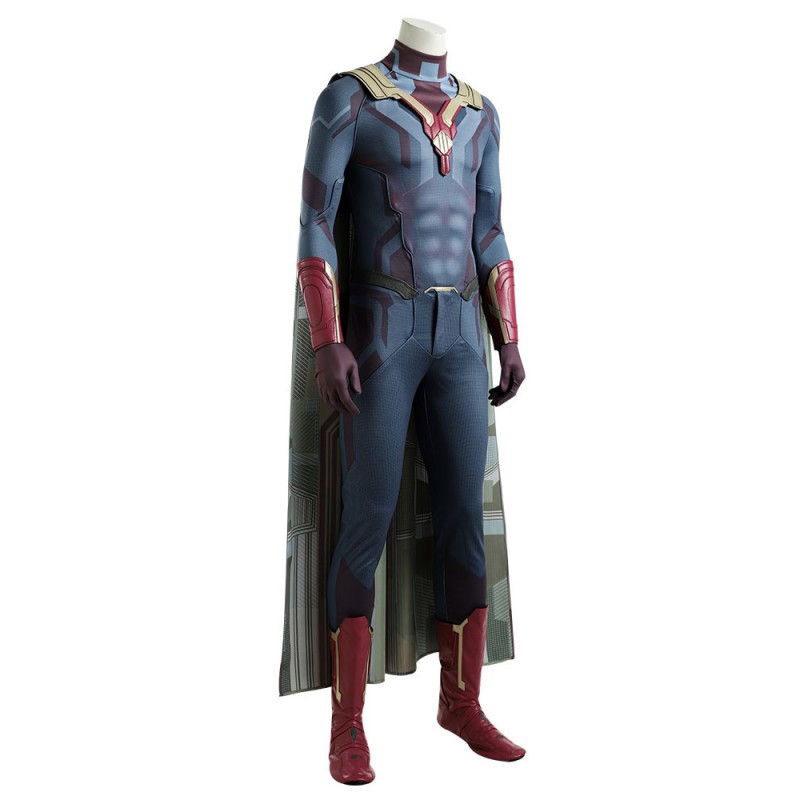 Costume Marvel Avengers Vision supereroe Cosplay Carnevale Halloween