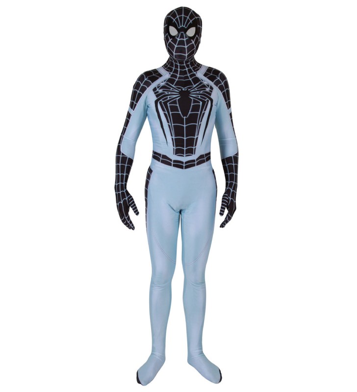 Spiderman Negative Cosplay Tuta Lycra Spandex Fibra di poliestere Marvel Comics Gioco per PS4 Spiderman Costume Carnevale Halloween