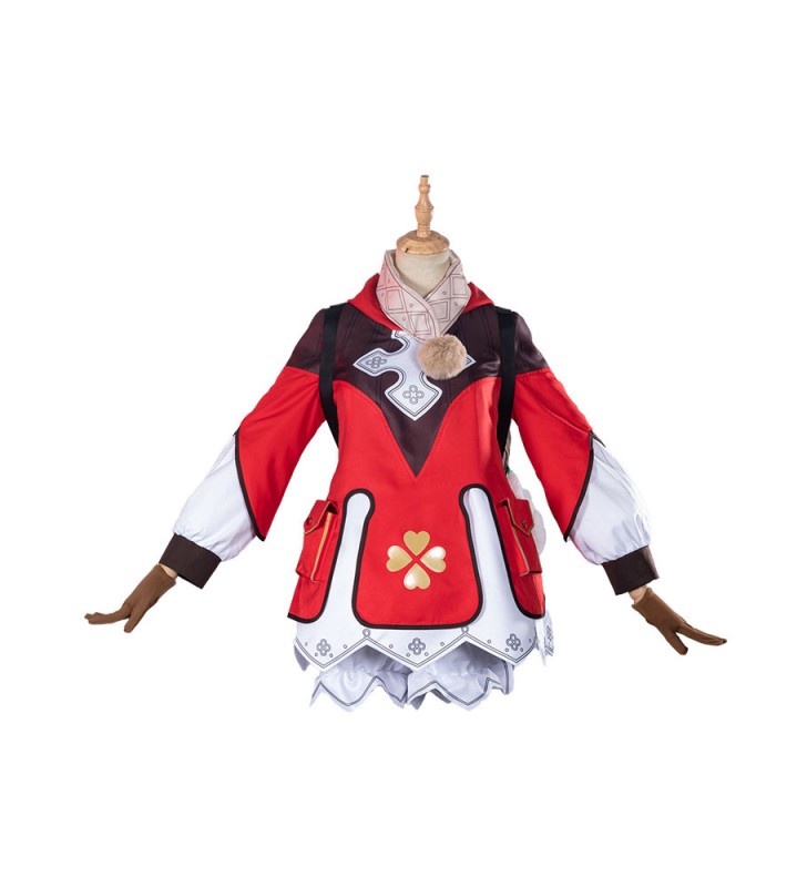 Genshin Impact Klee Costume Costume Costume Poliestere Gioco Set Costumi Cosplay Carnevale