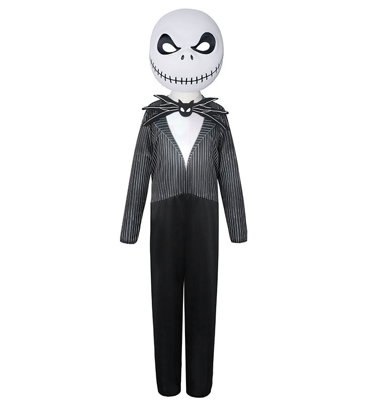 Costumi di per bambini Tuta da maschera per bambini in fibra di poliestere di poliestere nera di Halloween