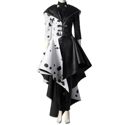 Disney Cartoon La Carica dei 101 Crudelia De Mon Set Completo Costumi Cosplay Carnevale