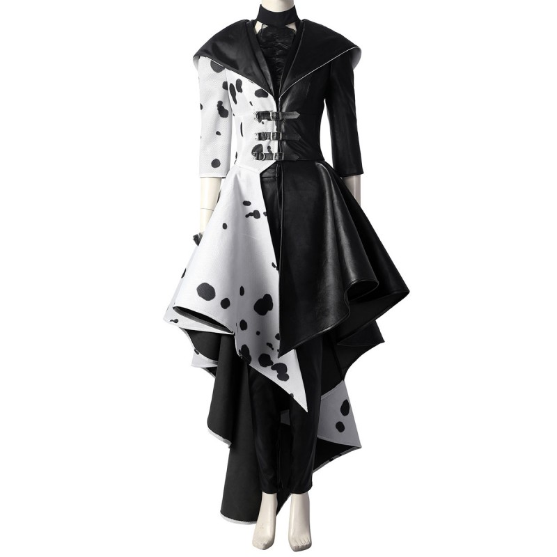 Disney Cartoon La Carica dei 101 Crudelia De Mon Set Completo Costumi Cosplay Carnevale