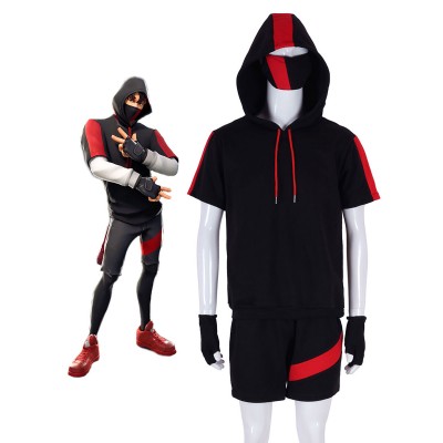 Fortnite Ikonik skin Gioco Costumi Cosplay Pullover Felpa con cappuccio e pantaloncini Set skin iconiche Carnevale