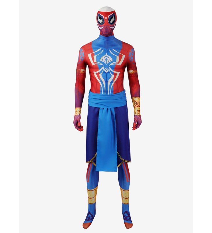 Spider Man Cosplay in The SpiderVerse SpiderMan India Pavitr Prabhakar Costumi Cosplay Carnevale Halloween