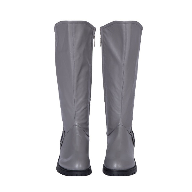 Scarpe cosplay grigie Stivali cosplay in poliestere
