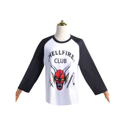 TV Drama Stranger Things Stagione 4 The Hellfire Club Camicia a maniche lunghe di Costumi Cosplay Carnevale Halloween