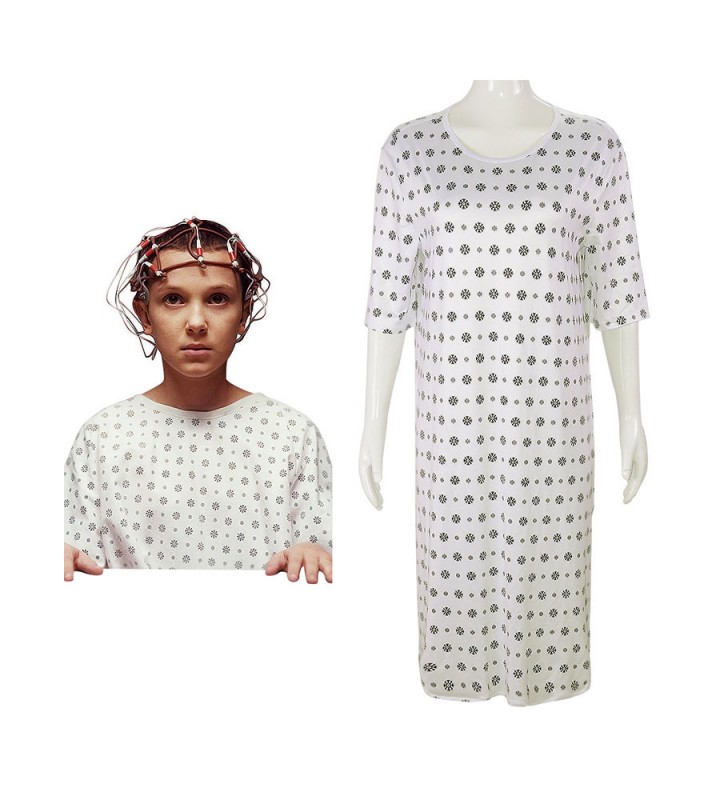 TV Drama Stranger Things Stagione 4 Eleven Polka Dot White Dress Costumi Cosplay