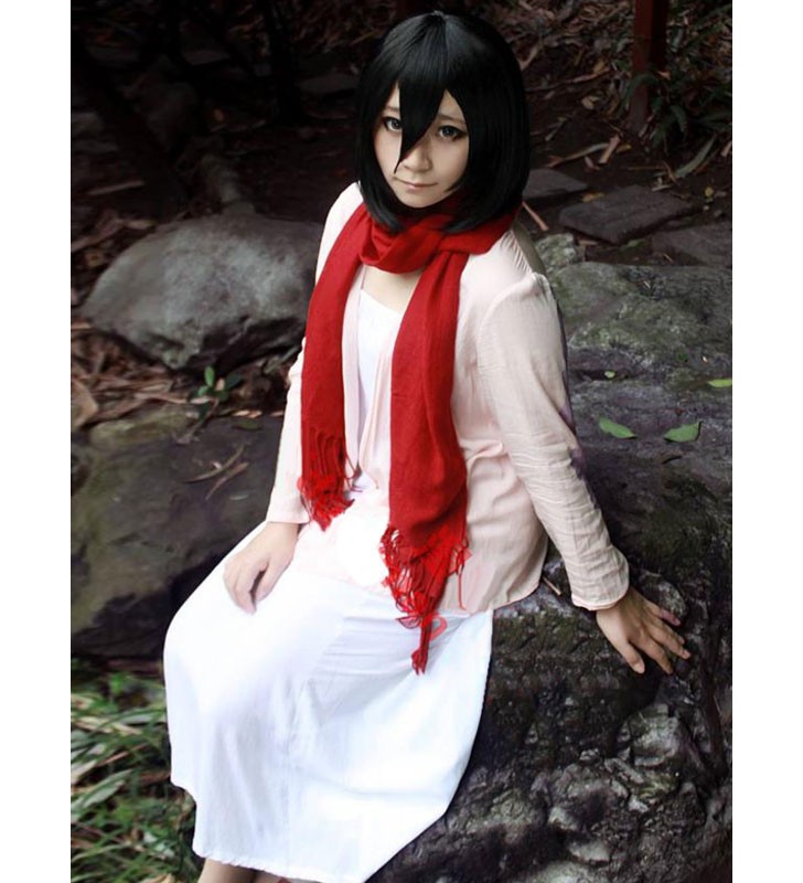 Non attaccare il Titan Shingeki Kyojin Mikasa Ackerman giovane Mikasa versione Costumi Cosplay Carnevale Halloween