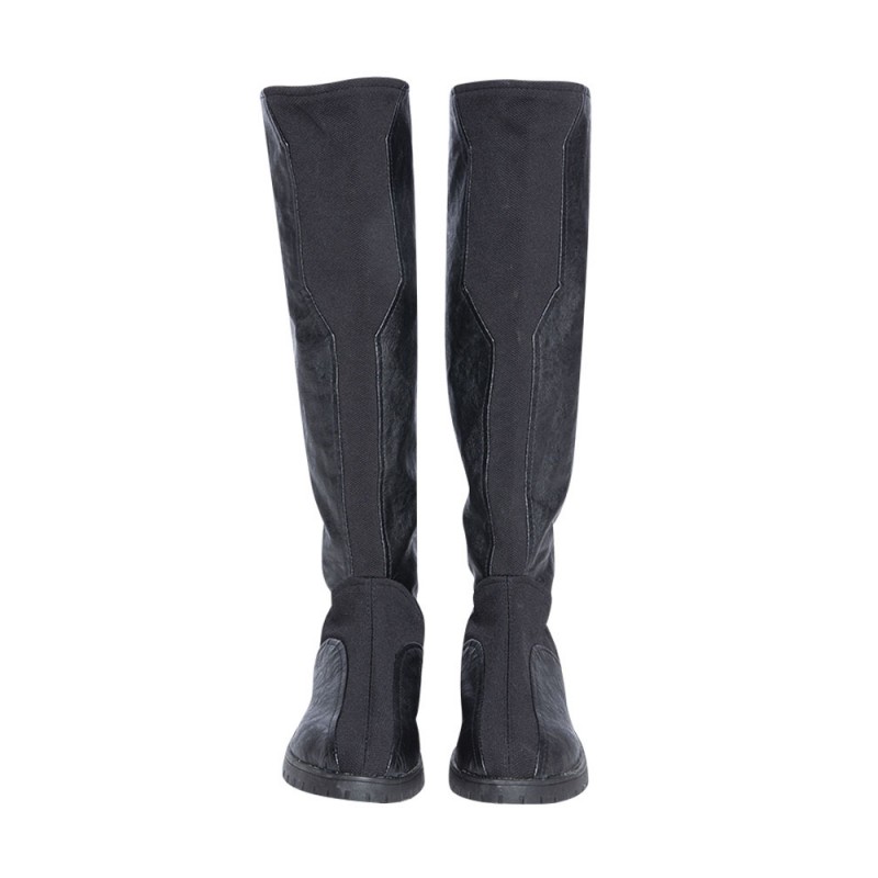 Scarpe cosplay nere Stivali cosplay in pelle PU Halloween