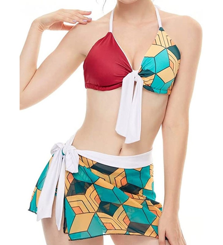 Demon Slayer: Kimetsu No Yaiba Personaggi femminili multipli Costumi da bagno in bikini Carnevale