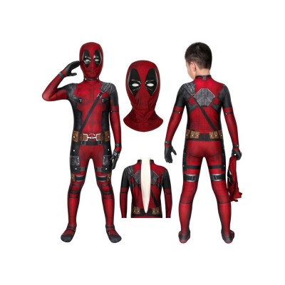 Marvel Comics Deadpool Tuta Kid Zentai Carnevale Costumi Cosplay Halloween