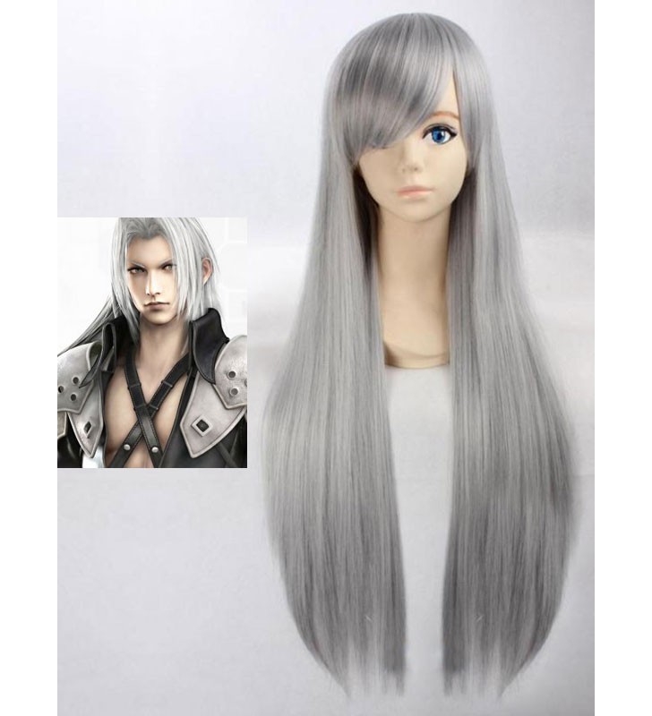 Final Fantasy VII Sephiroth Cosplay parrucca Halloween