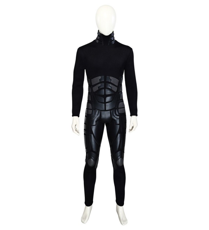 DC Comics The Dark Knight Batman Abito in pelle nera Costumi Cosplay Carnevale Halloween