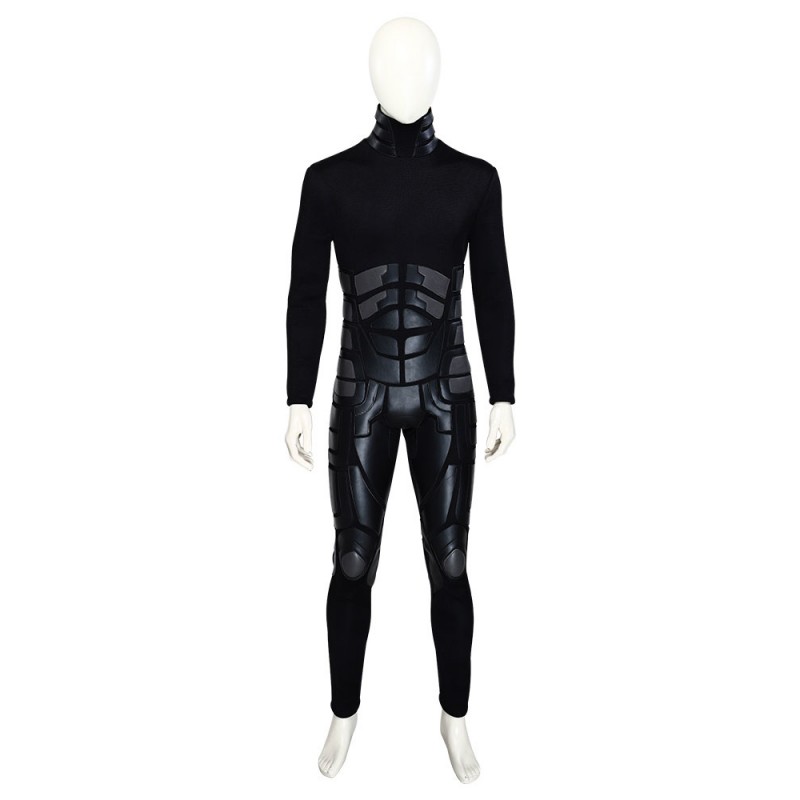 DC Comics The Dark Knight Batman Abito in pelle nera Costumi Cosplay Carnevale Halloween