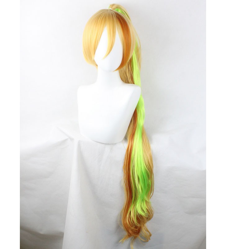 Zombie Land Saga Revenge Saki Nikaido Parrucche Cosplay Parrucche Cosplay in Fibra Resistente al Calore Biondo Lungo Rettilineo Carnevale Halloween
