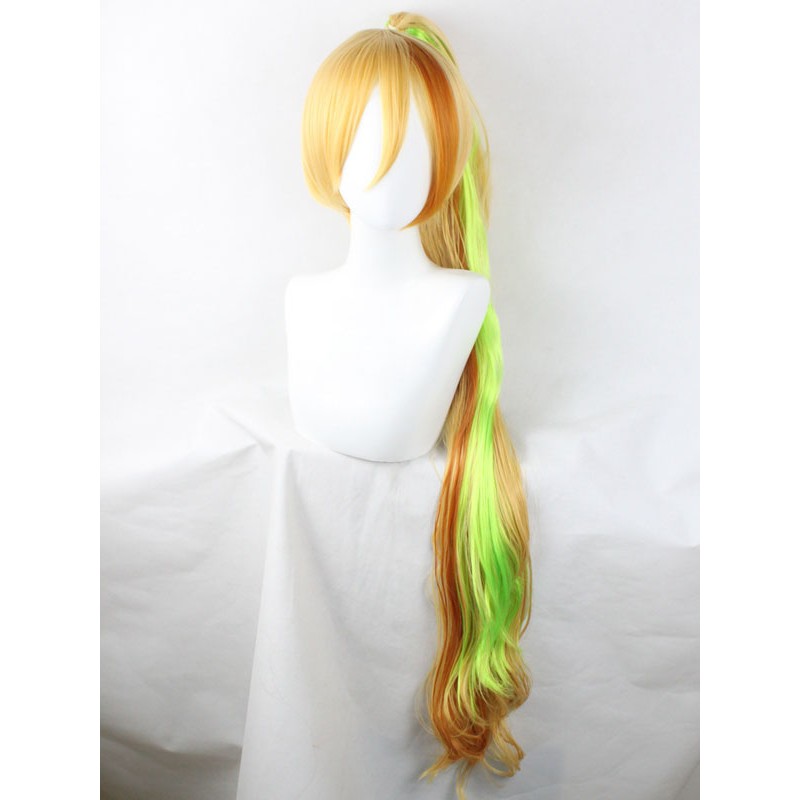 Zombie Land Saga Revenge Saki Nikaido Parrucche Cosplay Parrucche Cosplay in Fibra Resistente al Calore Biondo Lungo Rettilineo Carnevale Halloween
