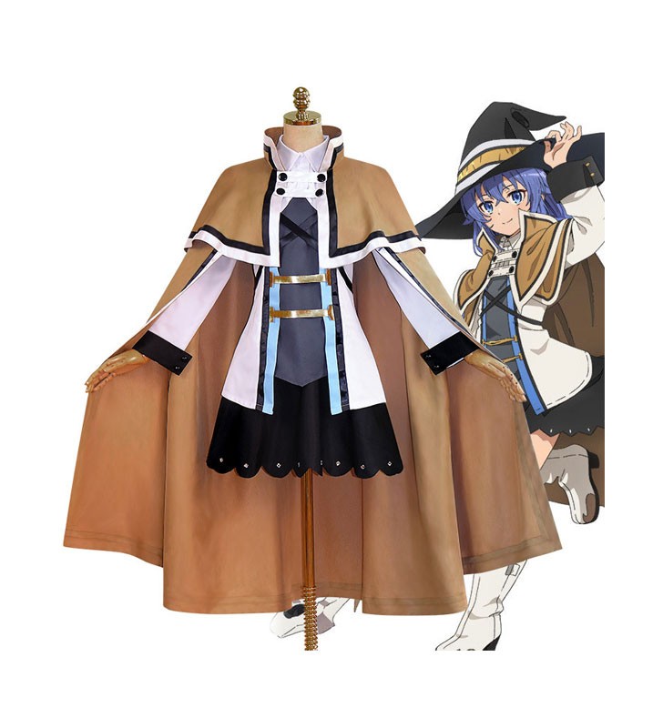 Mushoku Tensei Roxy Migurdia Poliestere Marrone Set Completo Costumi Cosplay Carnevale