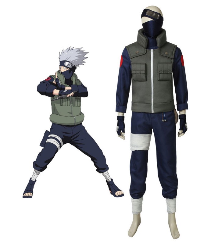 Costume Carnevale Set completo di cosplay di Naruto Hatake Kakashi Cosplay Carnevale Halloween