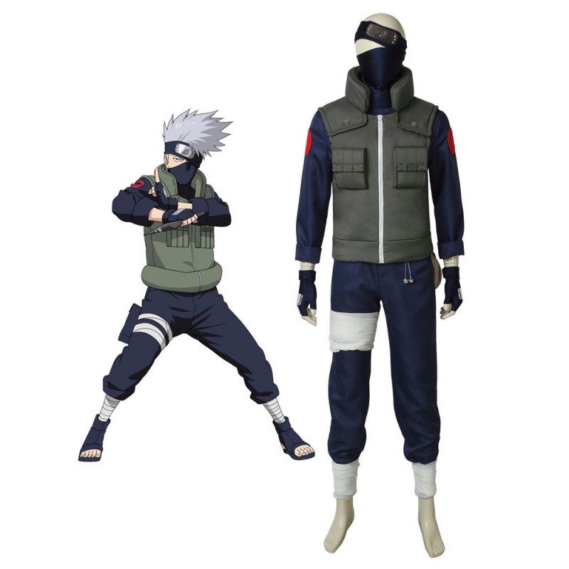 Costume Carnevale Set completo di cosplay di Naruto Hatake Kakashi Cosplay Carnevale Halloween
