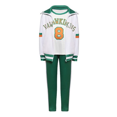 TV Dramma Stranger Things Stagione 4 Lucas Sinclair Uniforme scolastica Tuta da basket Set Carnevale Halloween