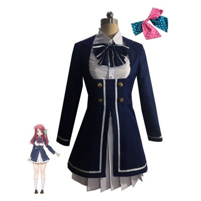 Zombie Land Saga Revenge Sakura Minamoto Navy Blue JK School Uniform Set completo Costumi Cosplay Halloween