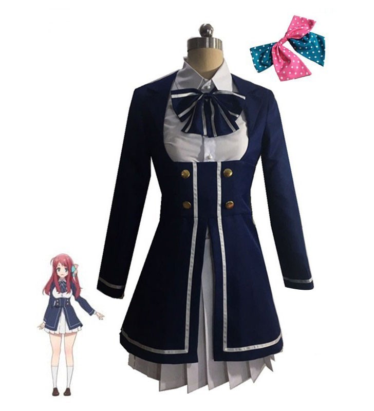 Zombie Land Saga Revenge Sakura Minamoto Navy Blue JK School Uniform Set completo Costumi Cosplay Halloween