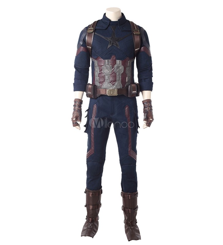 di di Avengers 3 Infinity Captain America Steve Rogers Costumi Cosplay Halloween