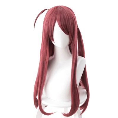 Zombie Land Saga Revenge Sakura Minamoto Parrucca Cosplay Ricci lunghi rossi alle estremità Parrucca in fibra resistente al calore Carnevale