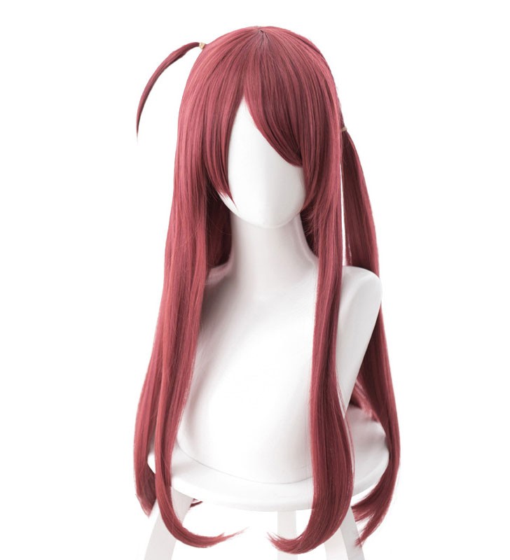 Zombie Land Saga Revenge Sakura Minamoto Parrucca Cosplay Ricci lunghi rossi alle estremità Parrucca in fibra resistente al calore Carnevale