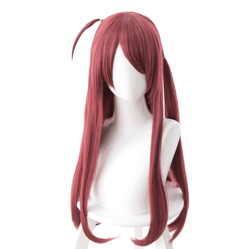 Zombie Land Saga Revenge Sakura Minamoto Parrucca Cosplay Ricci lunghi rossi alle estremità Parrucca in fibra resistente al calore Carnevale