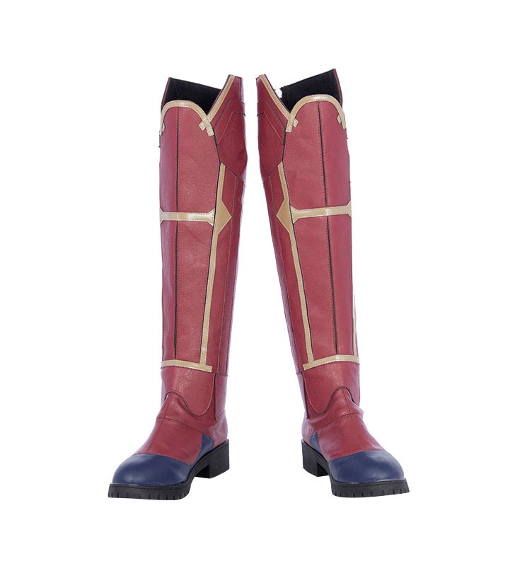 Marvel Comics Captain Marvel Film Cosplay Scarpe Carnevale Halloween
