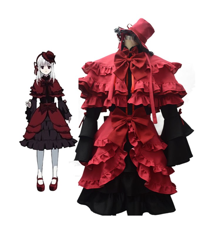 Costume Carnevale K donna accessori per la testa set Anime Giapponese rosso in panno uniforme Costumi Cosplay Carnevale Halloween