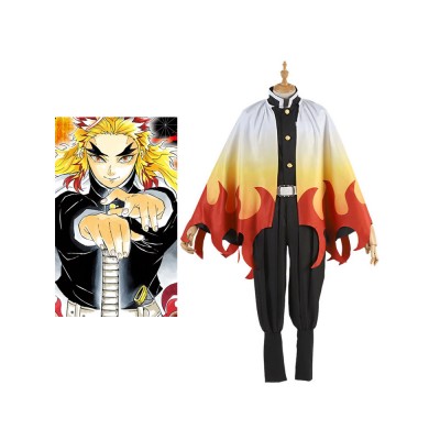 Rengoku Kyoujurou Demon Slayer: Kimetsu No Yaiba Cosplay Set Costumi Cosplay Halloween