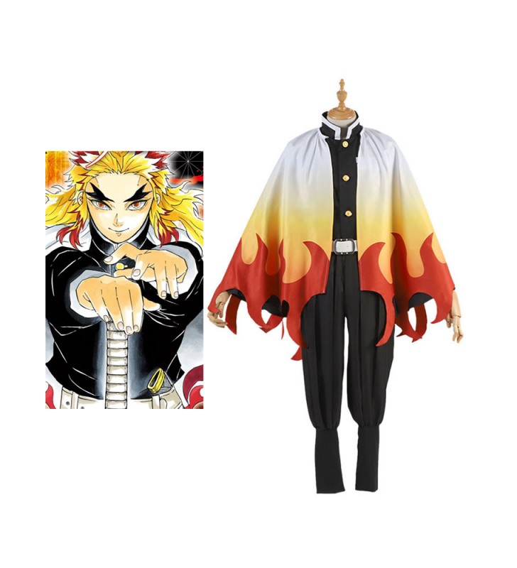 Rengoku Kyoujurou Demon Slayer: Kimetsu No Yaiba Cosplay Set Costumi Cosplay Halloween