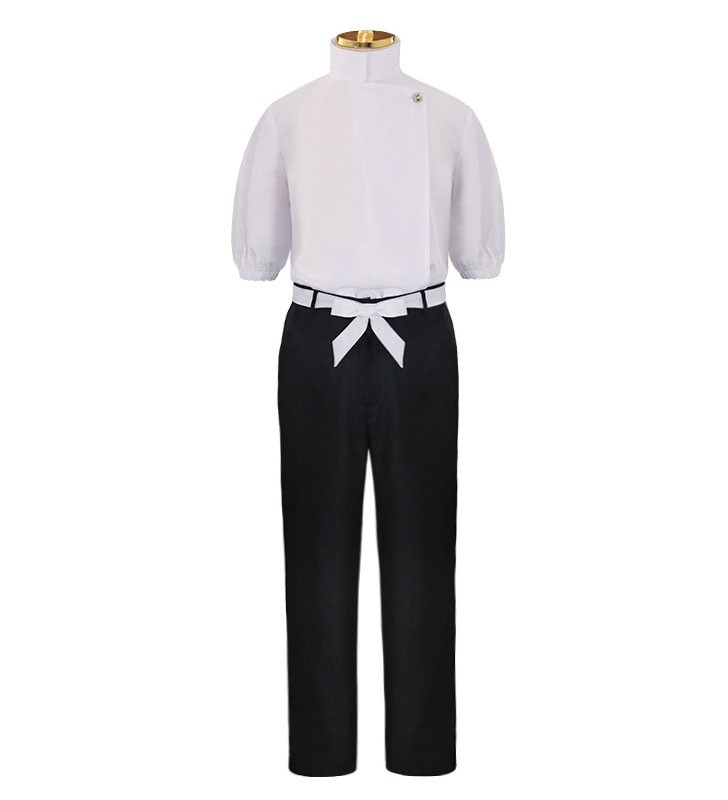 Bambini Cosplay Jujutsu Kaisen Stregoneria Lotta Otsukotsu Yuta Blouse bianca Pantaloni neri Pantaloni 2 pezzi Set Kid Abiti Costumi Cosplay Halloween