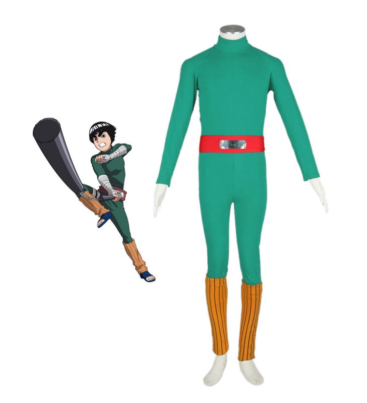 Costume Carnevale Naruto Rock Lee con cintura Costumi Cosplay Halloween