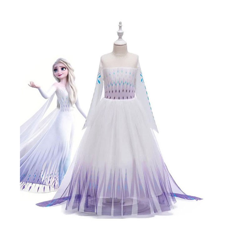 Frozen 2 Elsa Dress per bambini con oggetti di scena Cosplay Costumi Cosplay Halloween