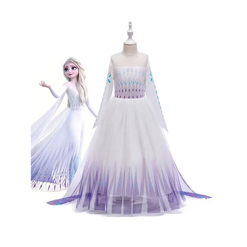 Frozen 2 Elsa Dress per bambini con oggetti di scena Cosplay Costumi Cosplay Halloween