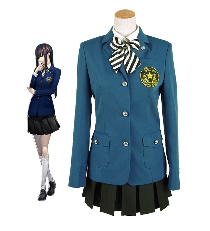 Carnevale Persona blu minigonnacamiciacravattacappotto donna Anime Giapponese Costumi Cosplay Carnevale Halloween