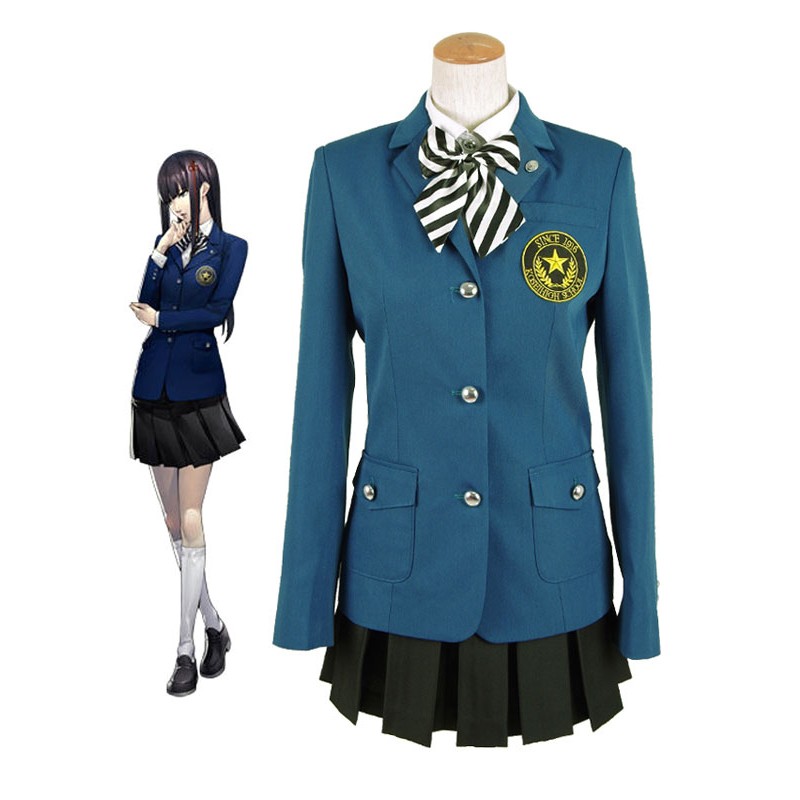 Carnevale Persona blu minigonnacamiciacravattacappotto donna Anime Giapponese Costumi Cosplay Carnevale Halloween