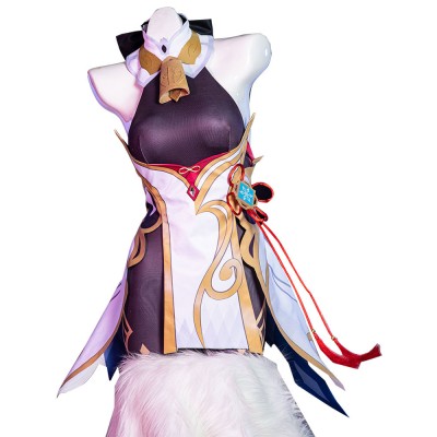 Genshin Impact Ganyu Set Gioco in poliestere Cosplay Costumi Cosplay Halloween