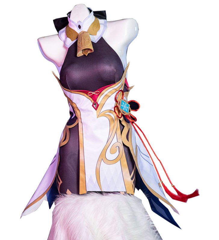 Genshin Impact Ganyu Set Gioco in poliestere Cosplay Costumi Cosplay Halloween