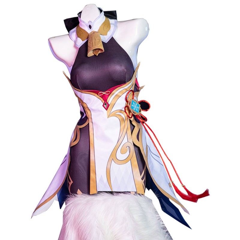 Genshin Impact Ganyu Set Gioco in poliestere Cosplay Costumi Cosplay Halloween